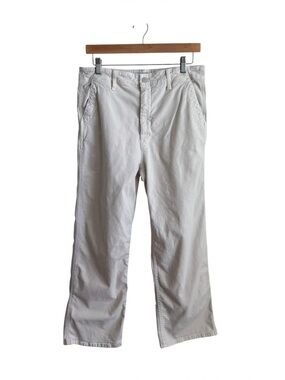 Mother The Major Zip Ankle Chalk It Up White Ivory High Rise Jeans 31